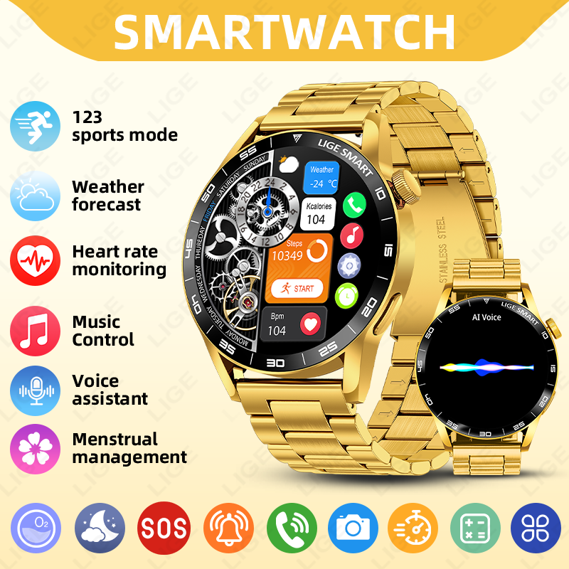Luxury Watch Arabic - LIGE Luxury Men Sport Smart Watch