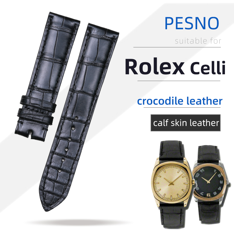 Luxury Watch Jaeger Lecoultre - PESNO Crocodile Leather Black Bamboo Grain