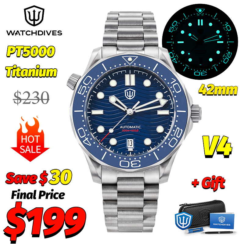 Luxury Watch Straps - Watchdives WD007 V4 007 NTTD Mechanical