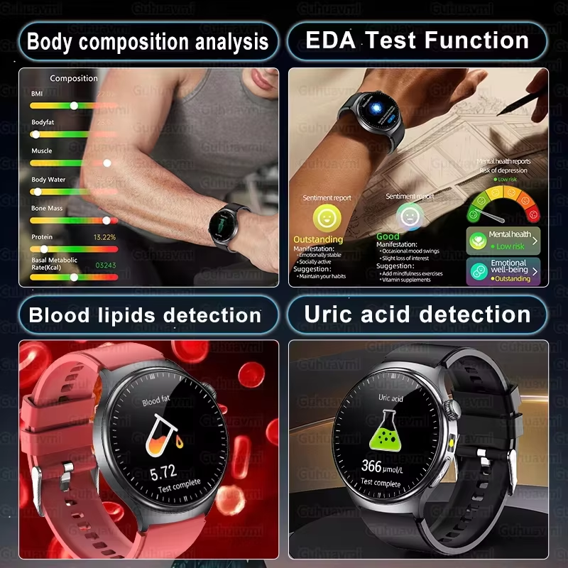 Gmt Dual Timezone Watch - 2026 Newest ECG+PPG Smart Watch Medical