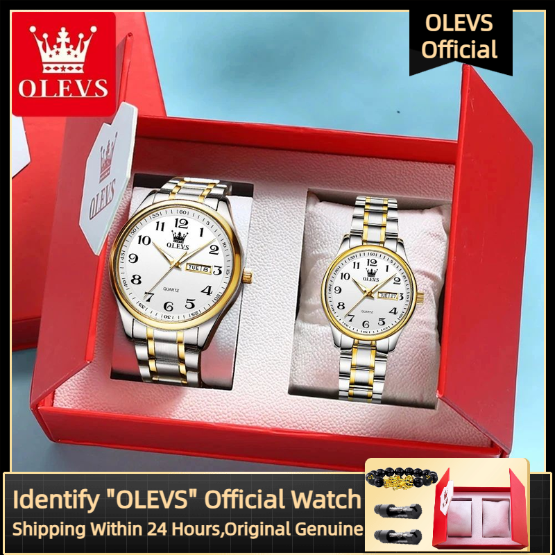 Luxury Watch Gift For Her - OLEVS 5567 Couple Watch Luxury Men