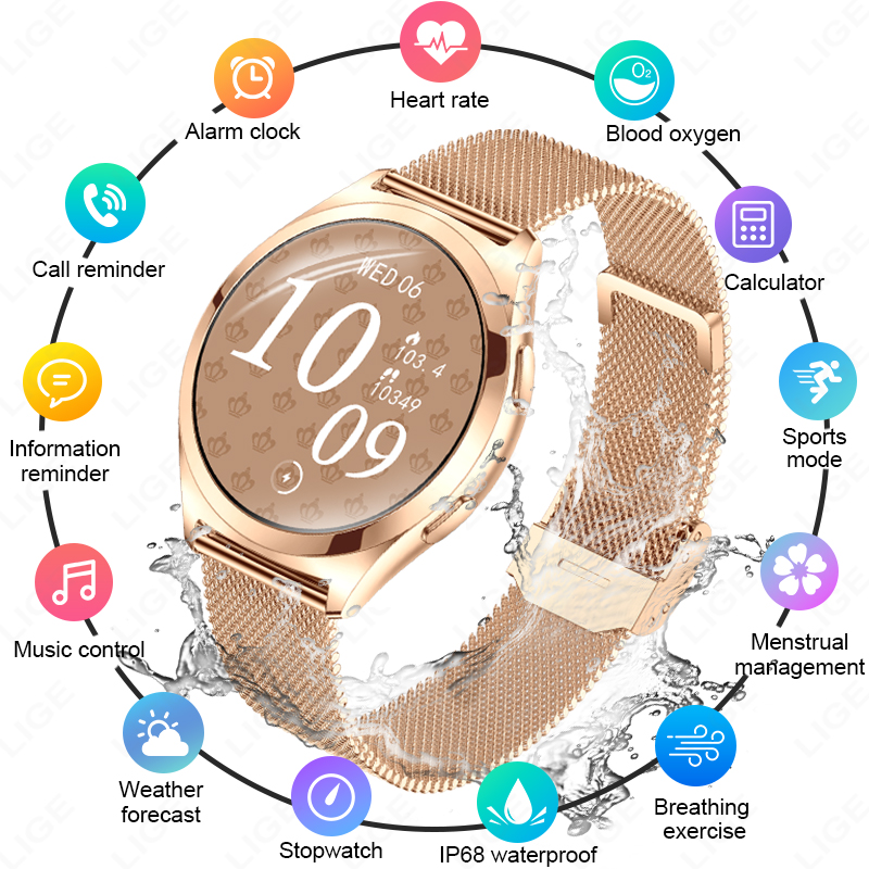 Luxury Watch Arabic - LIGE Luxury Smart Watch For Woman
