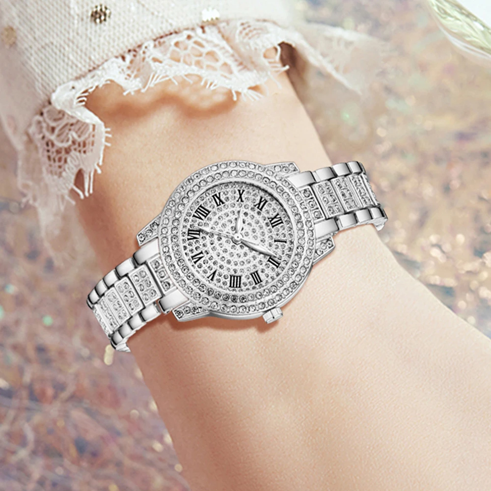 3PCS Silver Alloy Strap Women' - Luxury Watch Gift For Her recensie en prijs