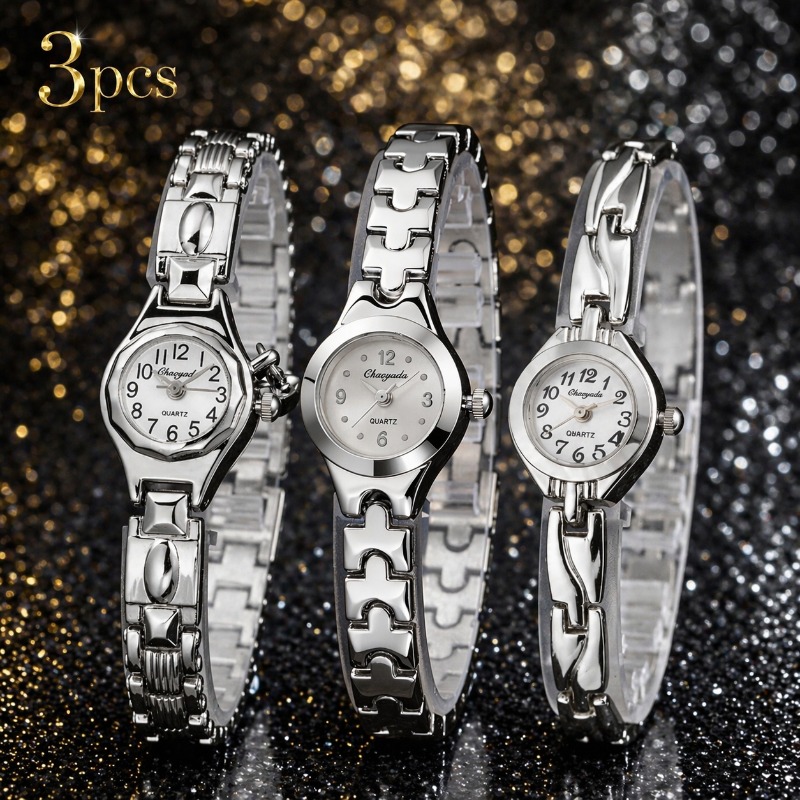 3 Pieces Fashion Women Watches - Luxury Watch With Arabic Numerals recensie en prijs