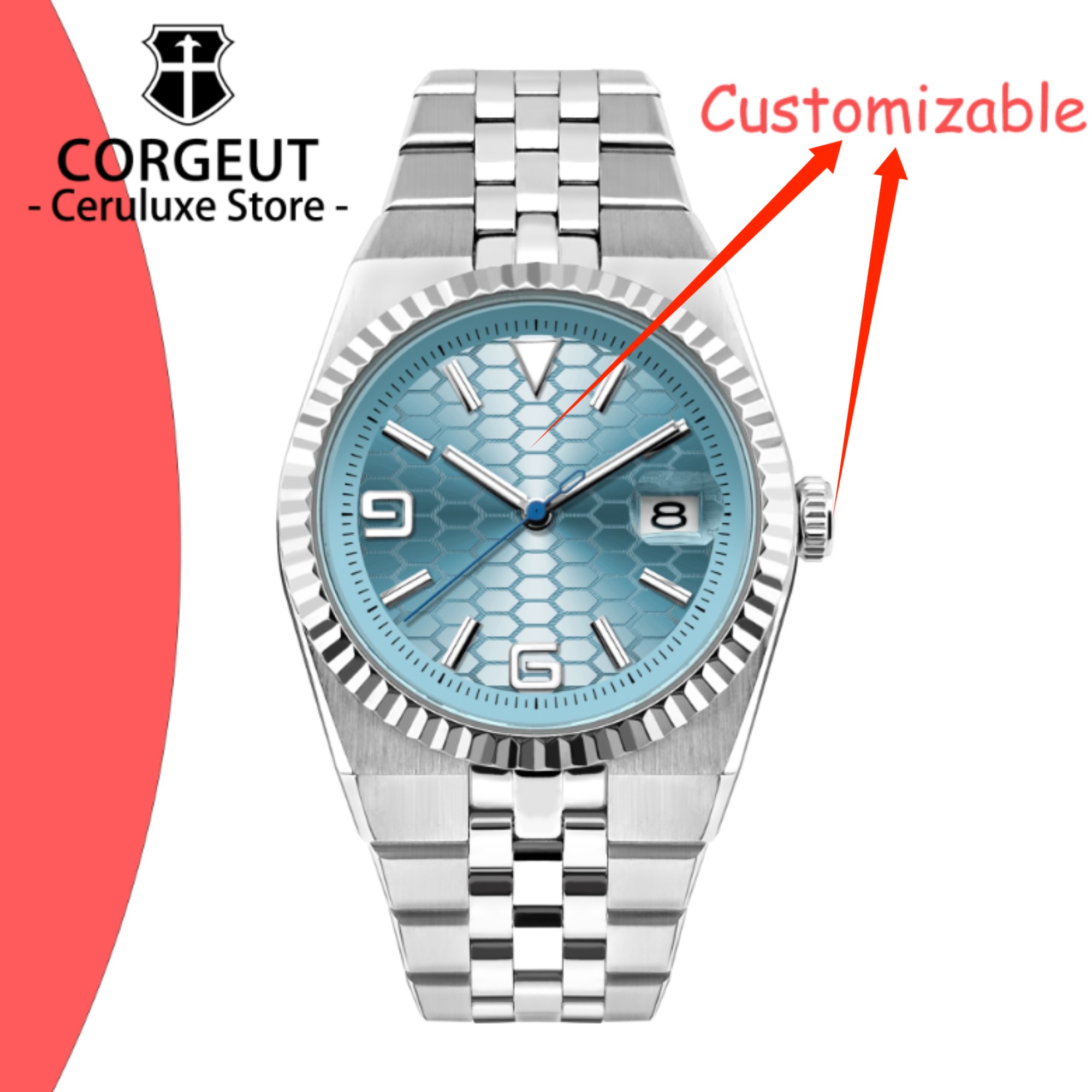 CUSTOM Logo Diy 40mm NH35 Mech - Luxury Watch Straps recensie en prijs