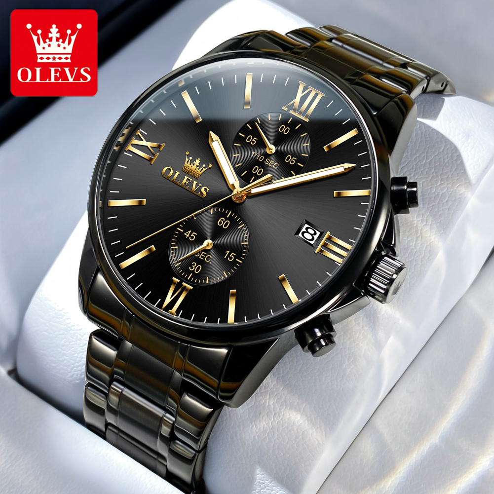 OLEVS 2886 Classic Black Quart - Luxury Watch Magazine recensie en prijs