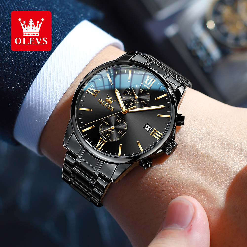 OLEVS 2886 Classic Black Quart - Luxury Watch Magazine recensie en prijs