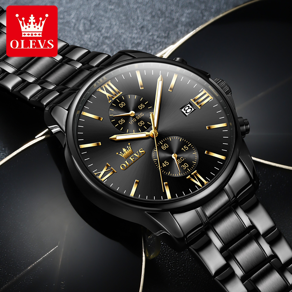 OLEVS 2886 Classic Black Quart - Luxury Watch Magazine recensie en prijs