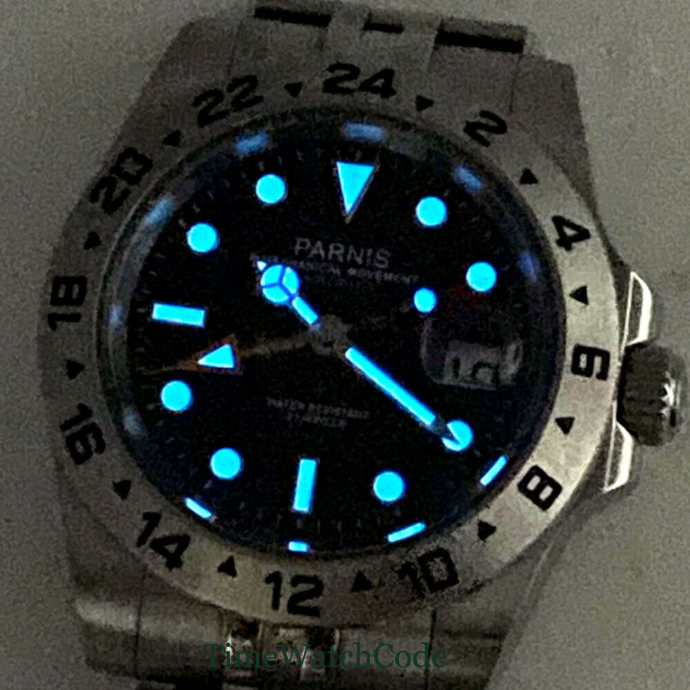 Parnis 40mm Sapphire Glass Aut - Gmt Dual Timezone Watch recensie en prijs