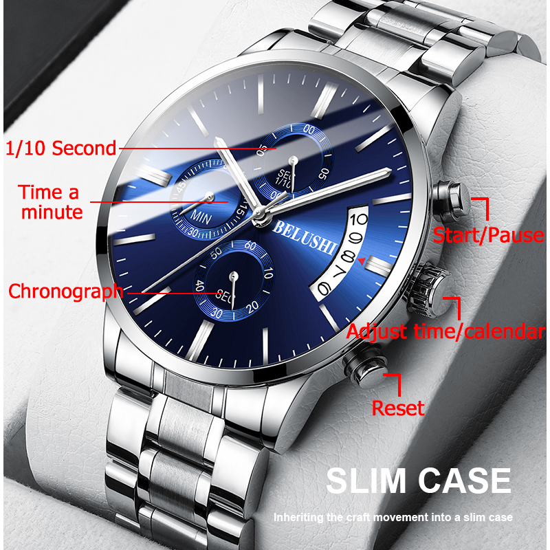 BELUSHI Fashion Men's Quartz W - Luxury Watch Magazine recensie en prijs