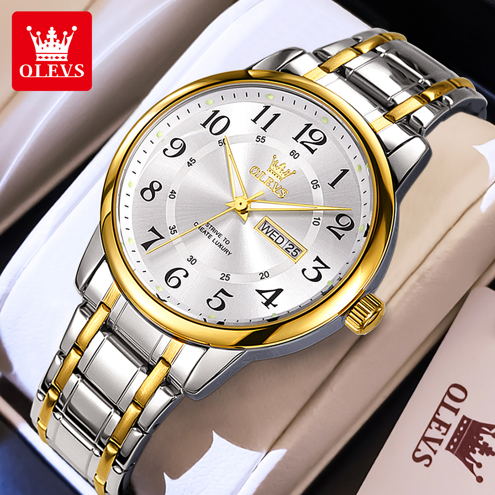 OLEVS Casual fashion men's wat - Luxury Watch With Arabic Numerals recensie en prijs