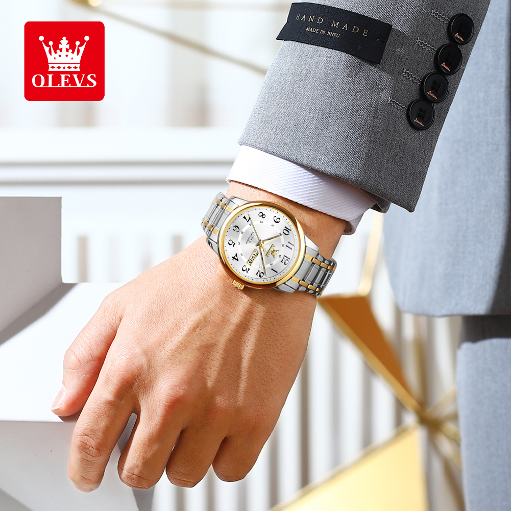 OLEVS Casual fashion men's wat - Luxury Watch With Arabic Numerals recensie en prijs