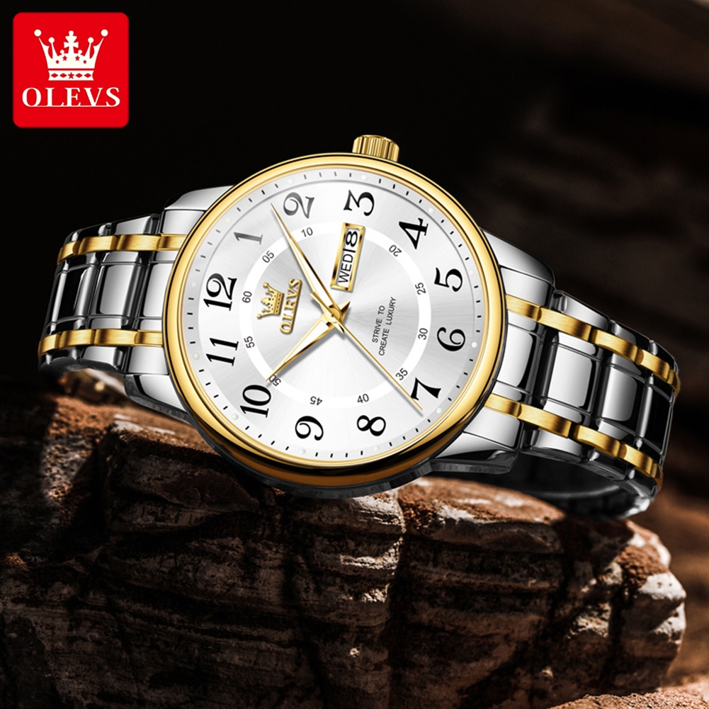 OLEVS Casual fashion men's wat - Luxury Watch With Arabic Numerals recensie en prijs