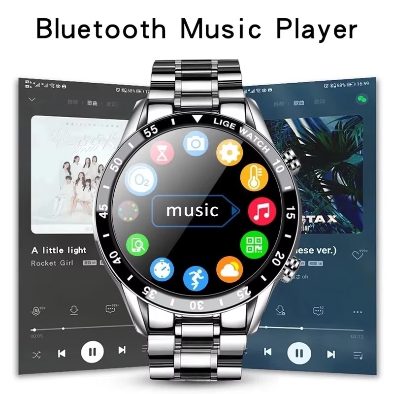 LIGE New Bluetooth Call Smart  - Luxury Watch Arabic recensie en prijs