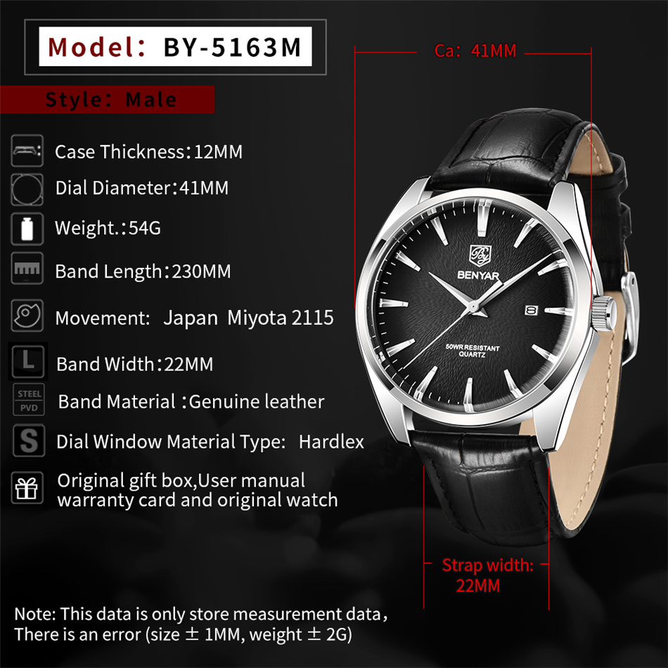 Benyar 5163 Top Brand Luxury M - Luxury Watch Magazine recensie en prijs
