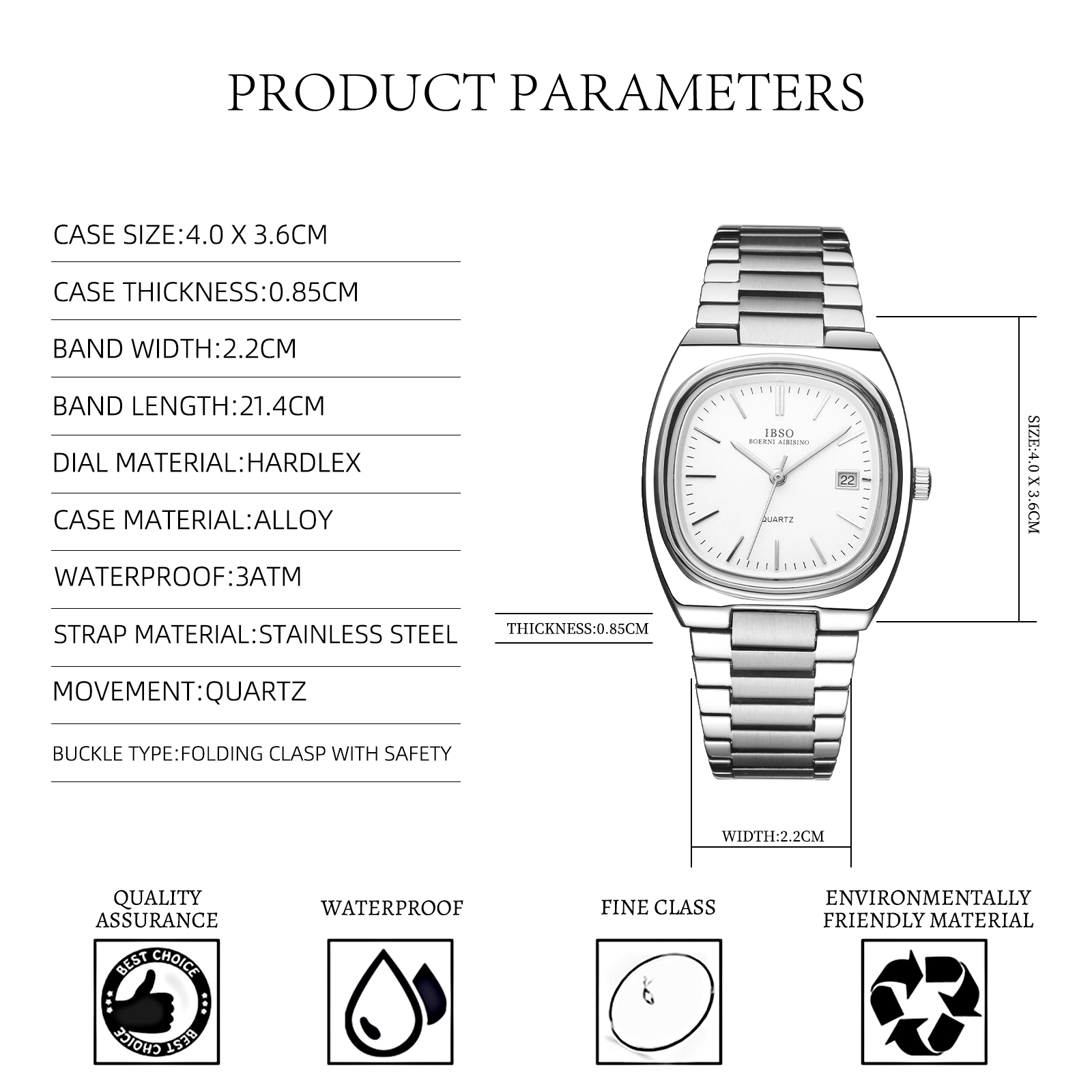 IBSO Luxury Men's Watch 3ATM H - Luxury Watch And Price recensie en prijs