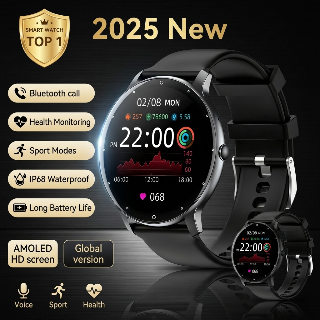 2025 New Smart Watch Heart Rat - Gmt Dual Timezone Watch recensie en prijs
