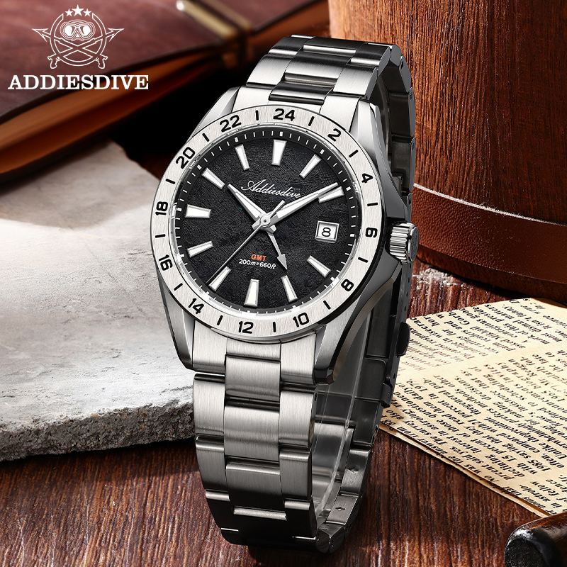 ADDIESDIVE Elegant Business Me - Gmt Dual Timezone Watch recensie en prijs