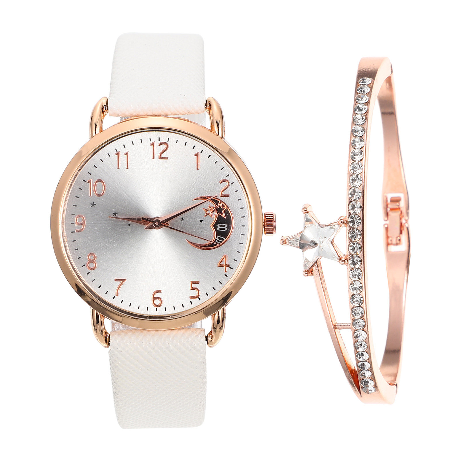 1Set Elegant Star Moon Women W - Luxury Watch Gift For Her recensie en prijs