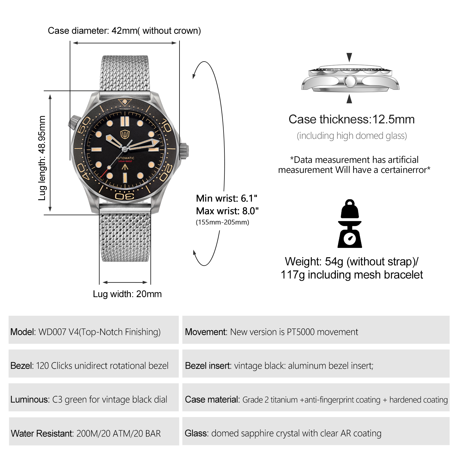 Watchdives WD007 V4 Automatic  - Luxury Watch Straps recensie en prijs