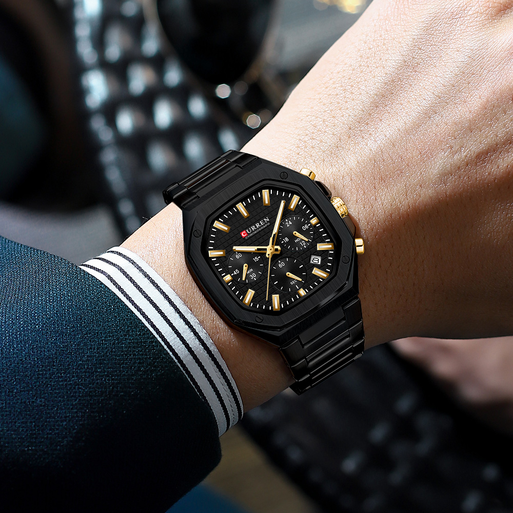 CURREN Luxury Square Chrono Wa - Luxury Watch Dial recensie en prijs