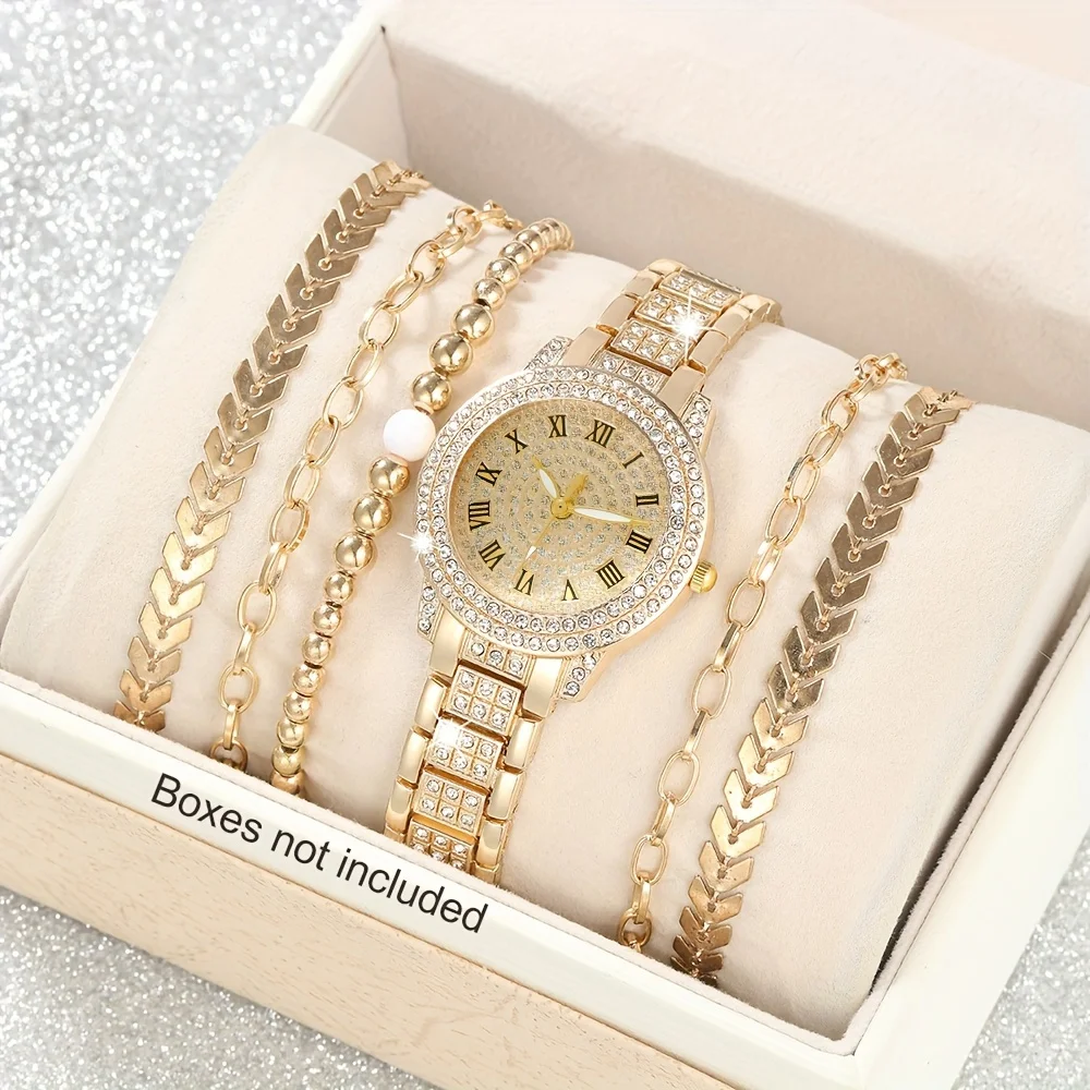 6pcs/set Women's Luxury Rhines - Luxury Watch Gift For Her recensie en prijs