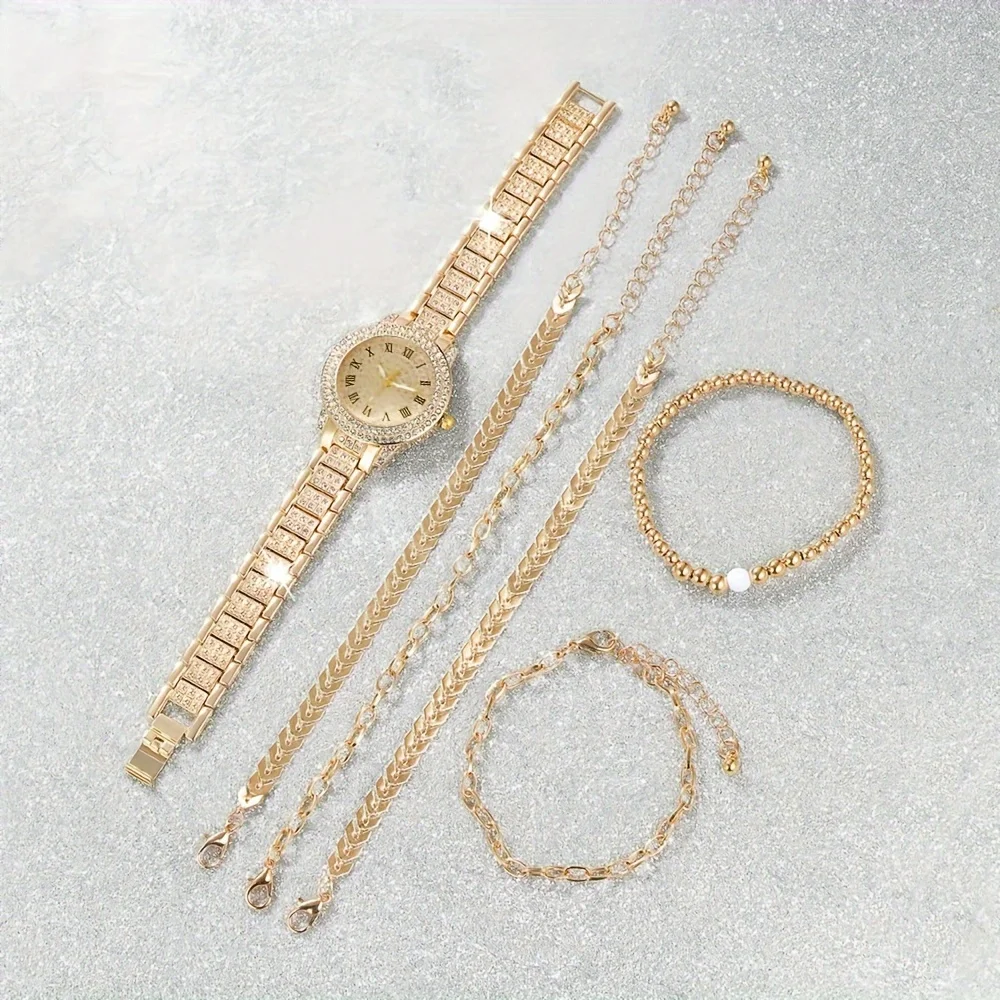 6pcs/set Women's Luxury Rhines - Luxury Watch Gift For Her recensie en prijs