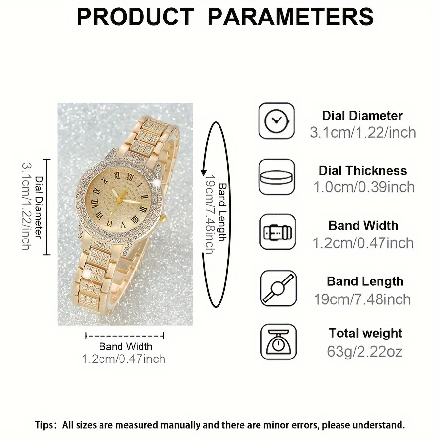 6pcs/set Women's Luxury Rhines - Luxury Watch Gift For Her recensie en prijs