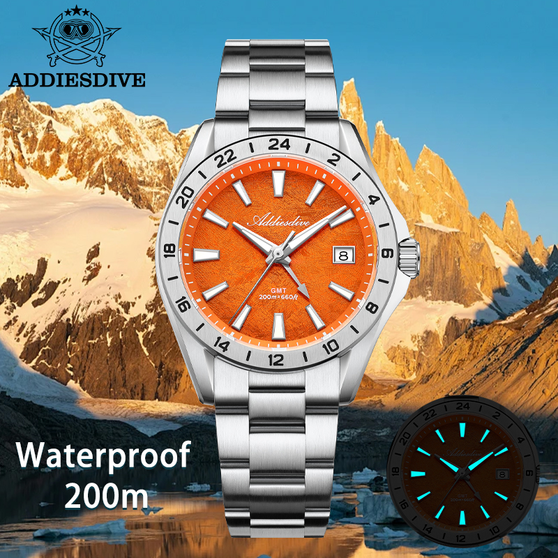 ADDIESDIVE Men's GMT Quartz Wa - Gmt Dual Timezone Watch recensie en prijs
