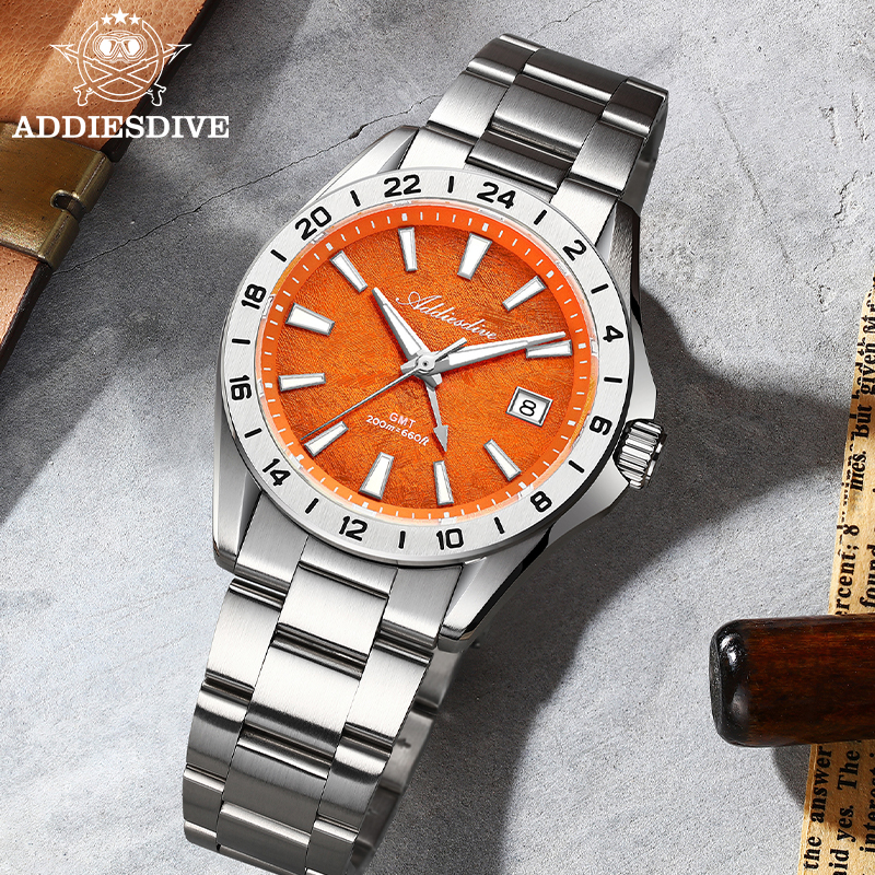 ADDIESDIVE Men's GMT Quartz Wa - Gmt Dual Timezone Watch recensie en prijs