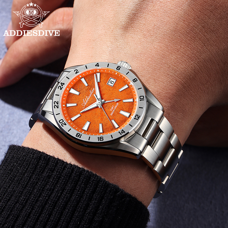 ADDIESDIVE Men's GMT Quartz Wa - Gmt Dual Timezone Watch recensie en prijs