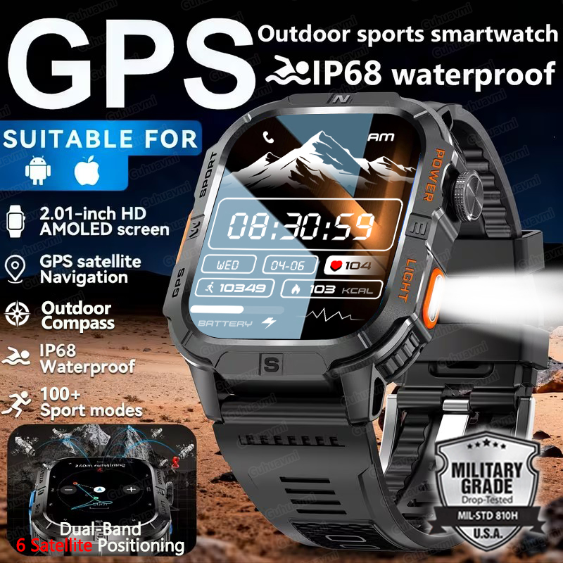 2026 New Men Military GPS Smar - Gmt Dual Timezone Watch recensie en prijs