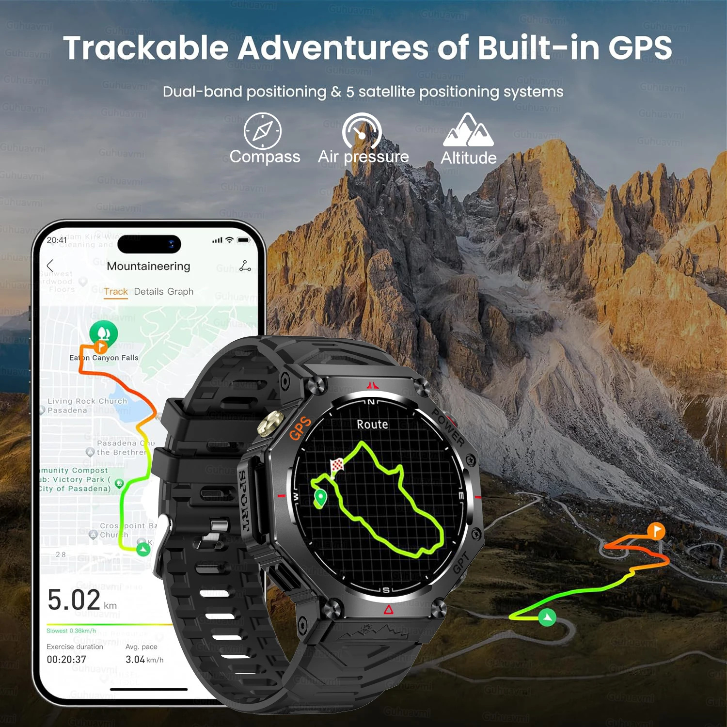 2026 New GPS Smart Watch Built - Gmt Dual Timezone Watch recensie en prijs
