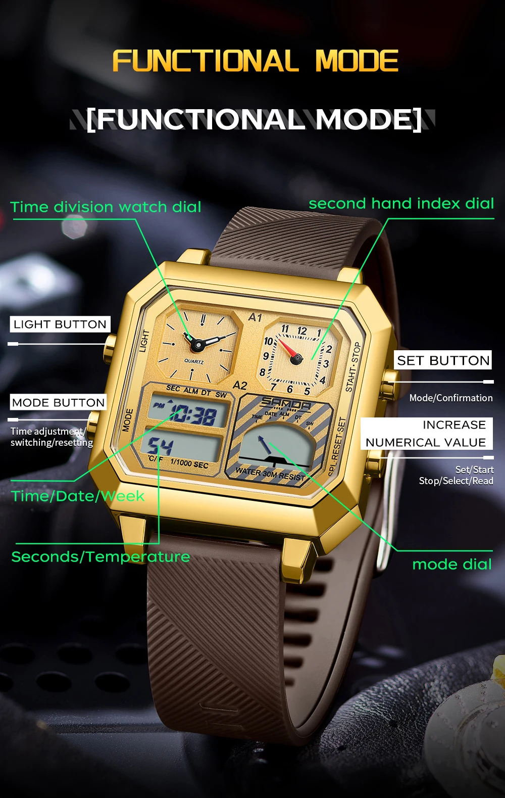 SANDA Top Brand 6210 Fashion M - Luxury Watch Store recensie en prijs