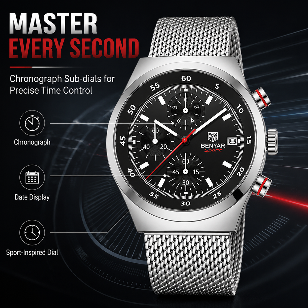 BENYAR Top Luxury Brand Men's  - Luxury Watch Straps recensie en prijs